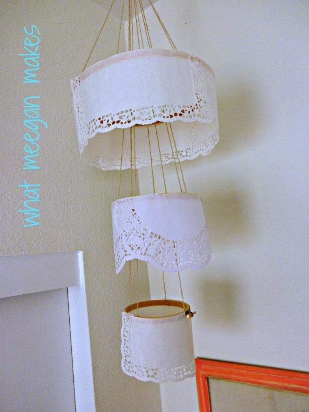 Paper Doily Chandelier, a popular choice on this list and a pretty statement piece for a dining room or bedroom