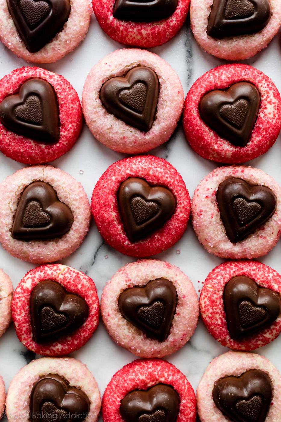 Valentine cookie recipes - sparkle sweetheart cookies, easy Valentine recipe