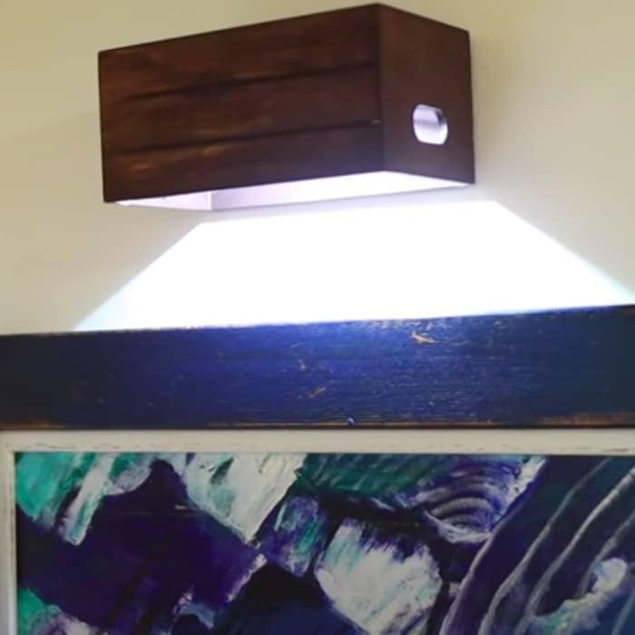 How To Make A Wall Sconce With Push Lights - DIY Dollar Tree Wall Sconce - Dollar Tree DIY Ideas