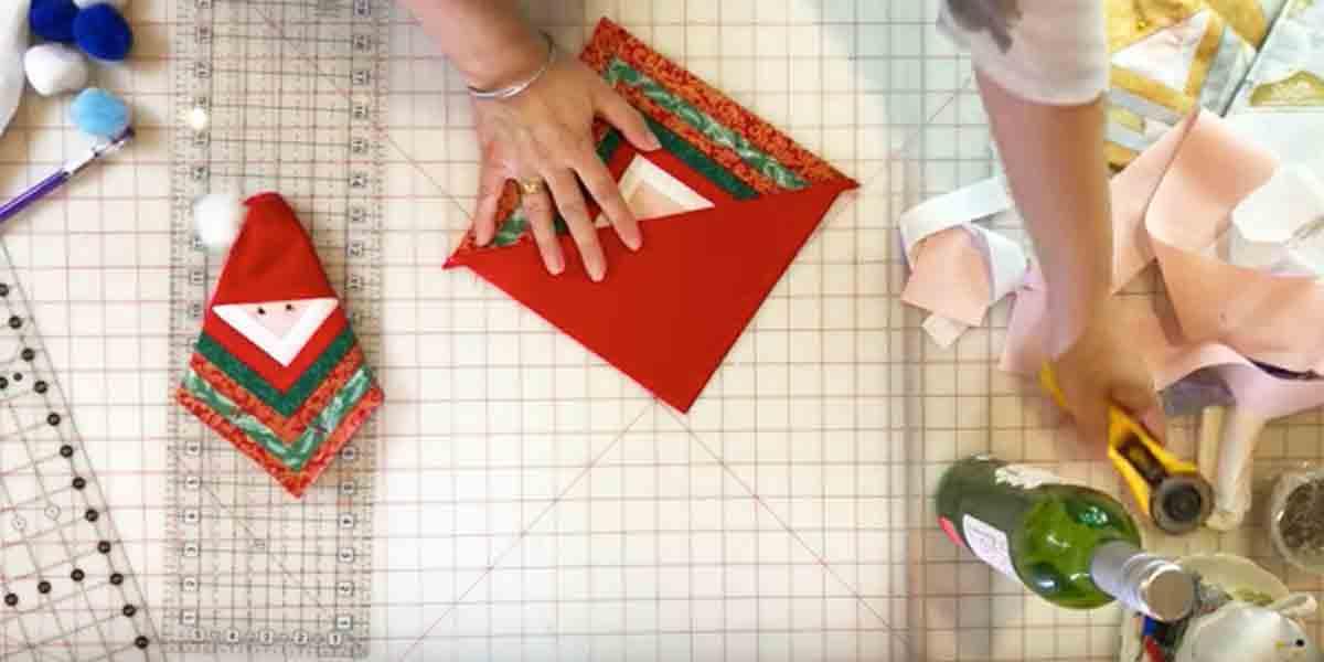 How to Make Quilted Santa Ornaments