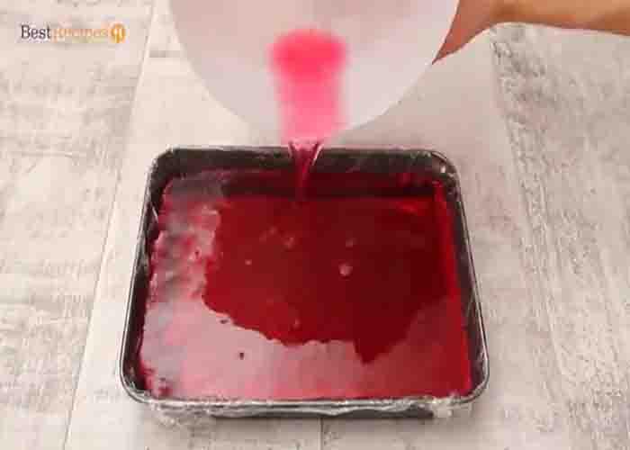 Making the jellies for the Christmas trifle recipe