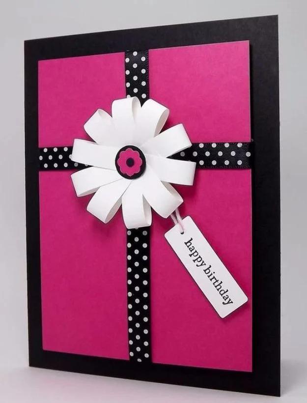 Simple birthday card made from scratch with the basic elements every handmade card needs to work for the whole family