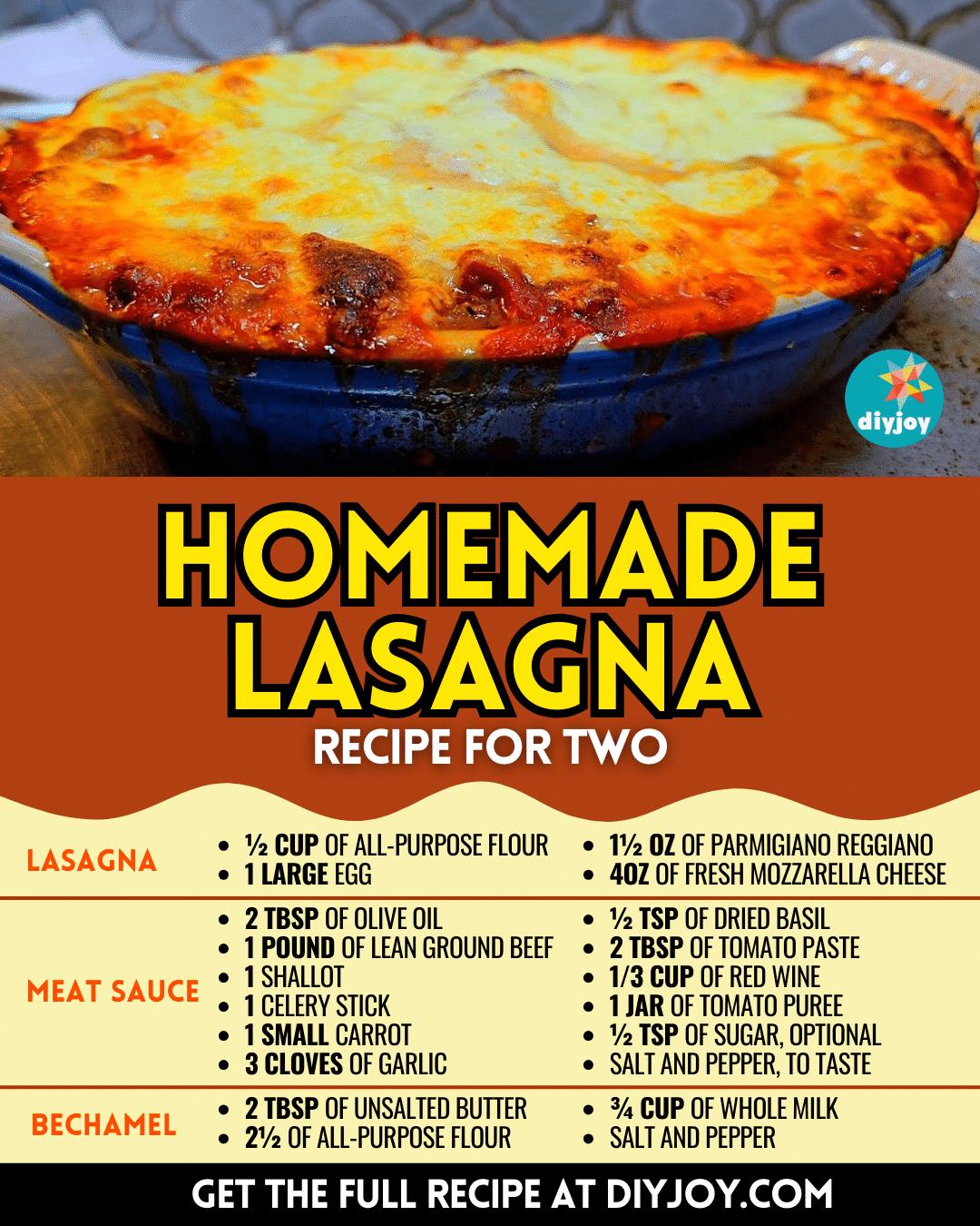 Easy Homemade Lasagna Recipe for Two