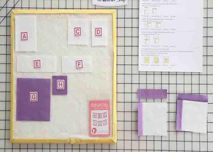 Making the basket unit for the tisket tasket quilt block