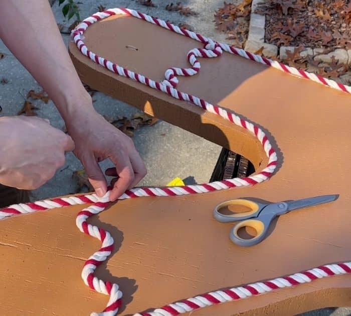 Easy and cheap DIY gingerbread man Christmas decor