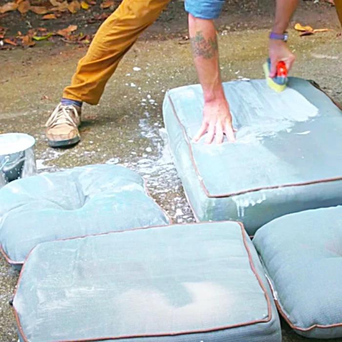 How To Clean Mildew Off Outdoor Cushions - Easy Outdoor Cleaning Hacks - Easy Ways To Clean Outdoor Fabric Items