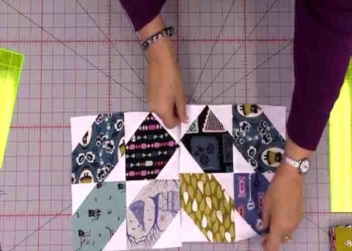 Assembling the baby kisses quilt