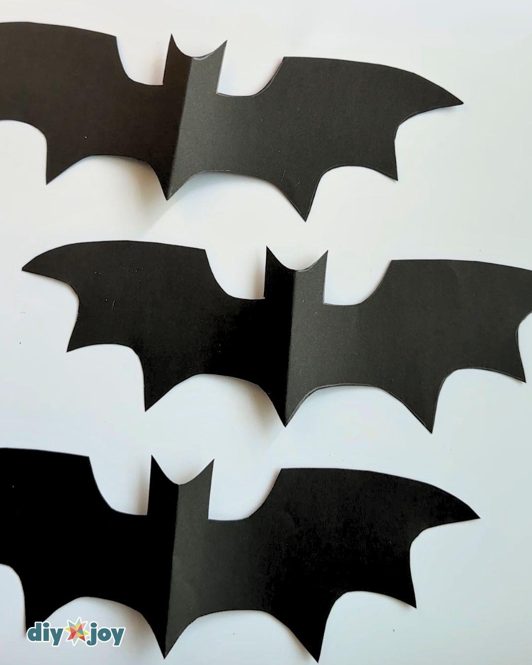Paper Bat template ready to cut out, an easy add-on for Halloween decorations, crafts, and party decor.