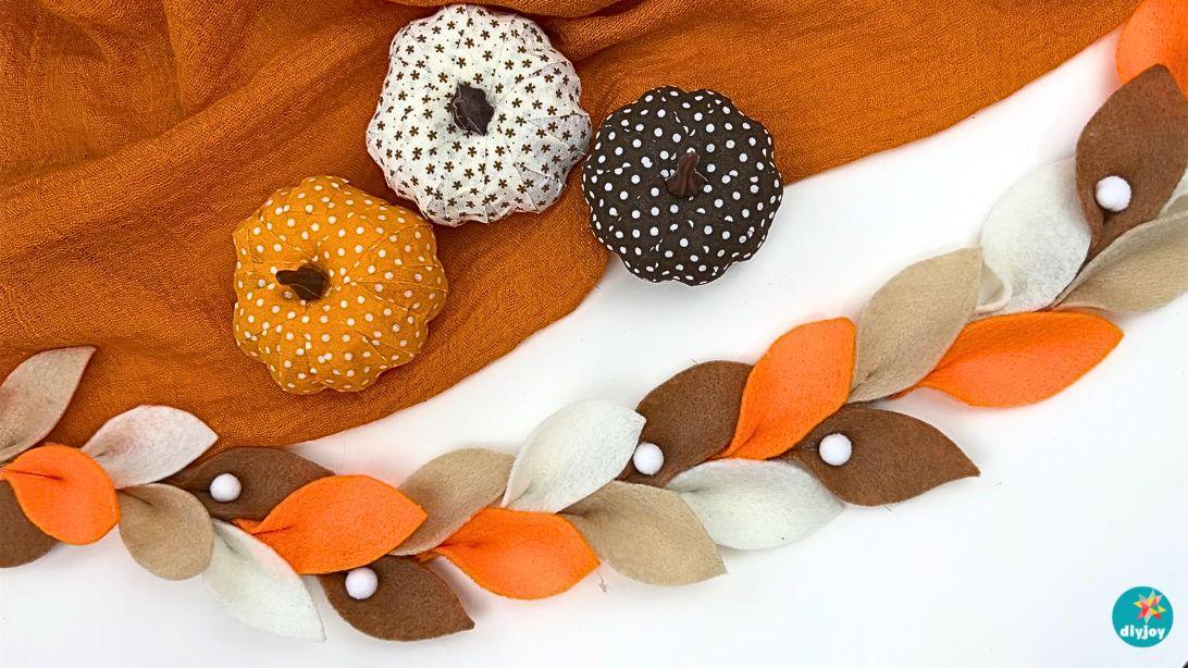 DIY fall garland leaf shape