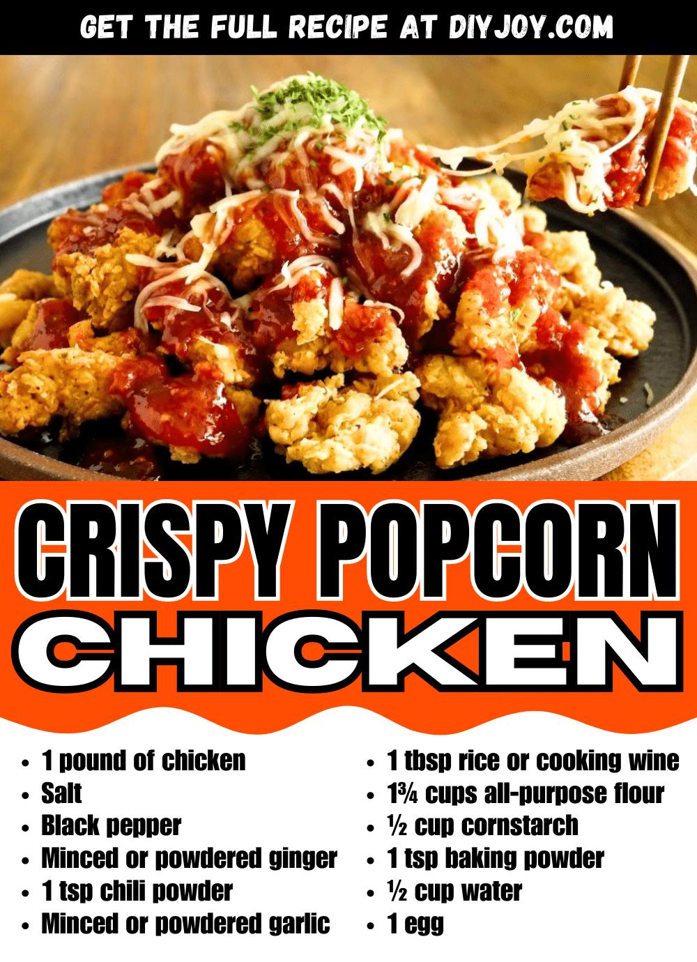 Easy Crispy Popcorn Chicken Recipe