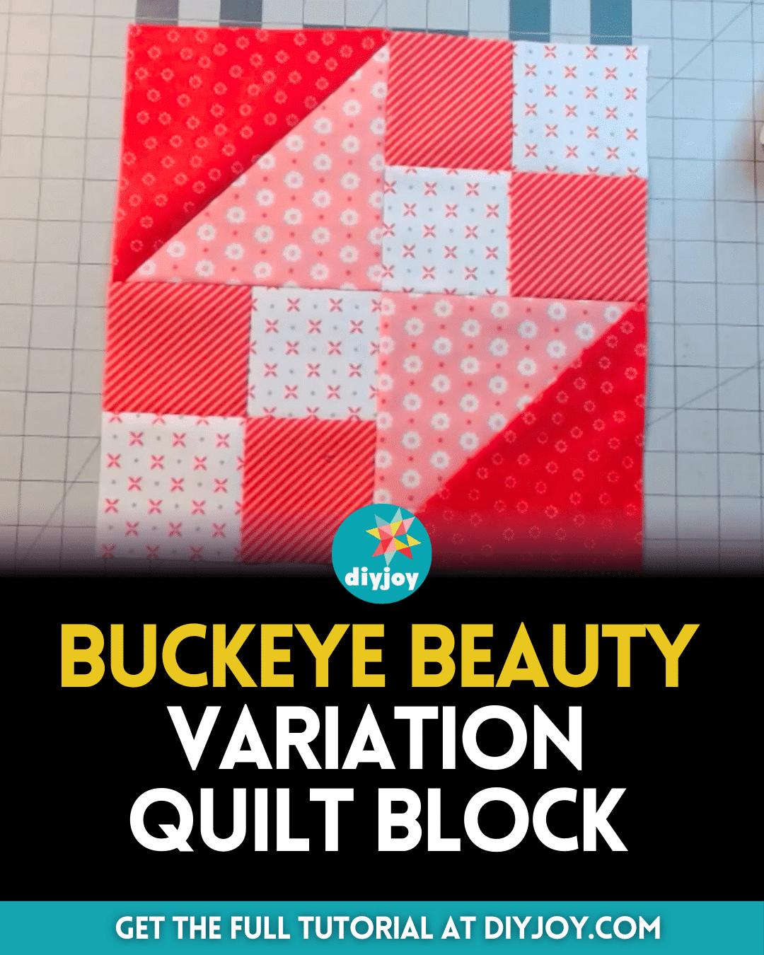 Easy Buckeye Beauty Variation Quilt Block