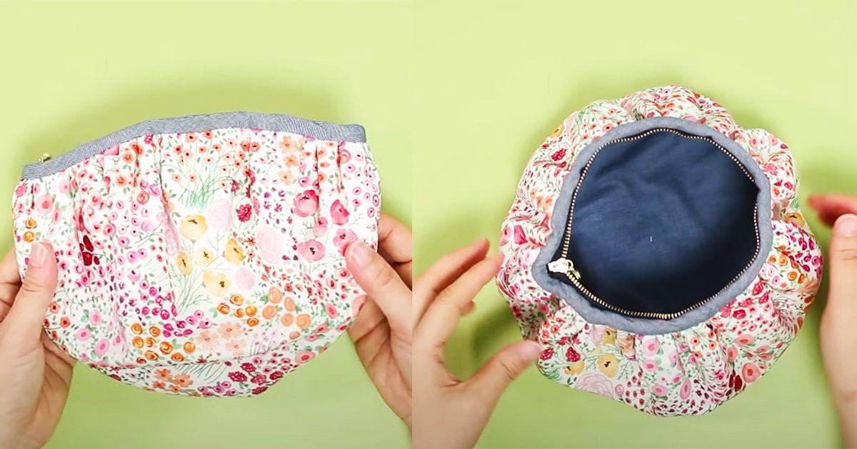 DIY Gathered Pouch