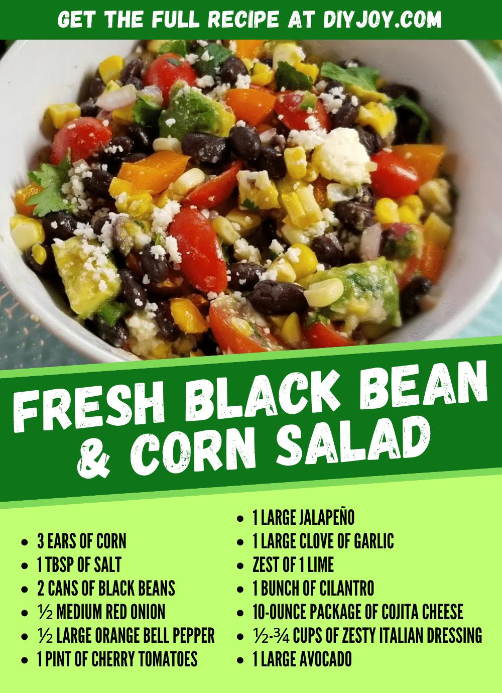 Fresh Black Bean and Corn Salad Recipe