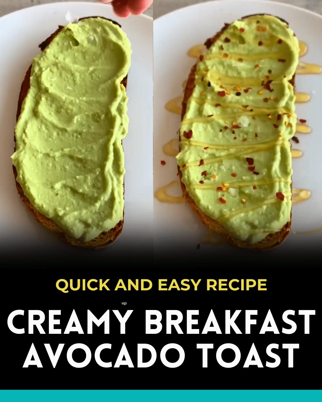 creamy breakfast avocado toast