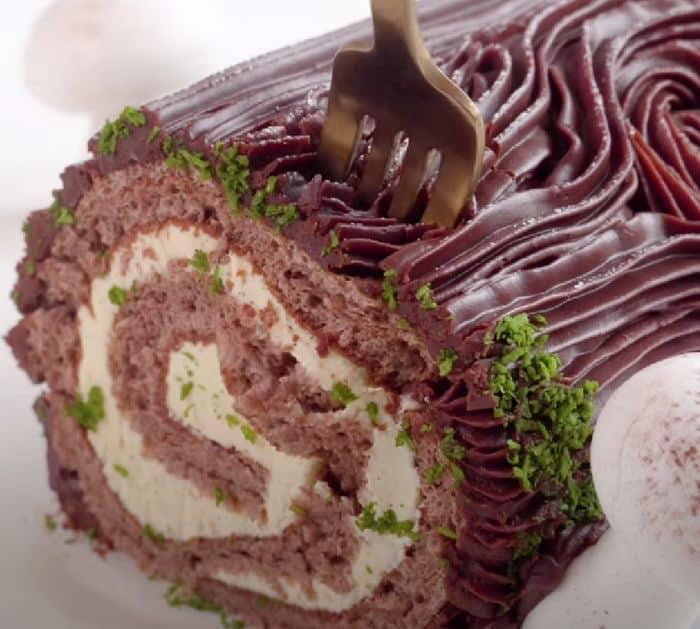 Easy To Make Chocolate Vanilla Yule Log