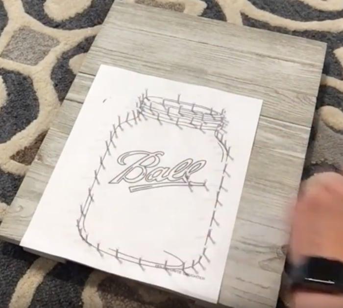 How to make Mason Jar String Art
