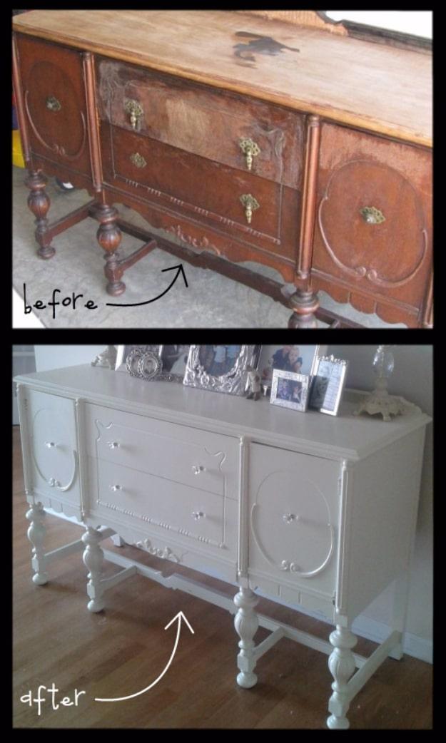 Refinished Furniture Piece, an upcycled furniture idea worth trying at home and worth trying before buying something new