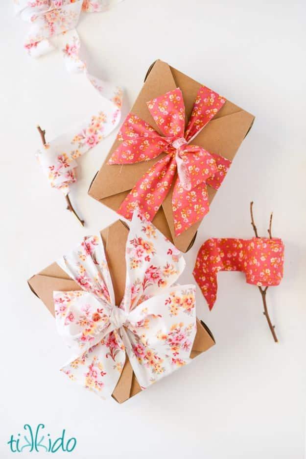 Fabric Ribbon, budget friendly with supplies already on hand and proof a small idea can make a big difference