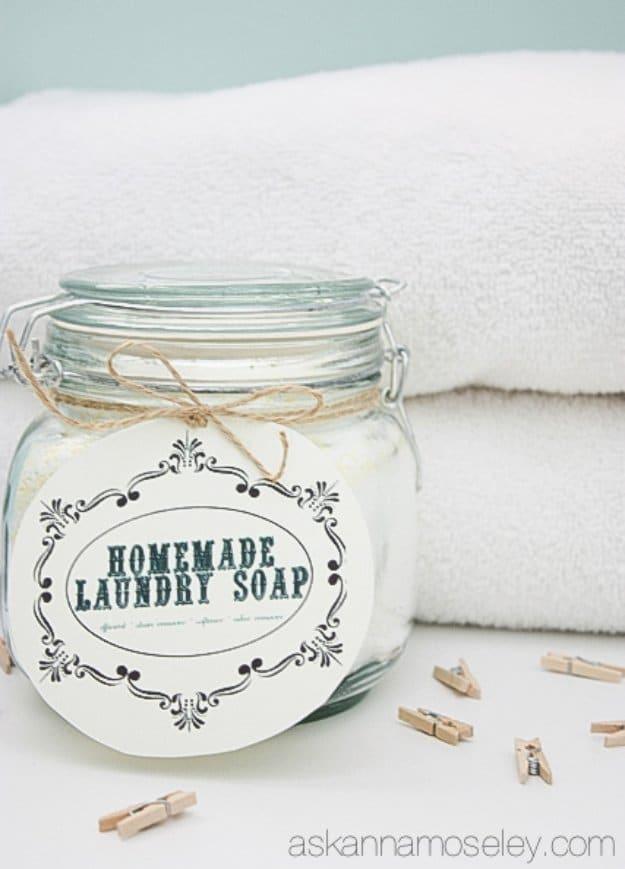 All Natural Laundry Soap, a cleaning recipe, easy to fit into a free afternoon and an idea worth saving for later