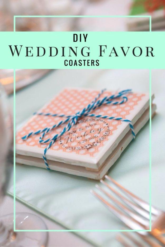 DIY Wedding Favor Coasters, a charming DIY wedding favor idea and an easy handmade gift for wedding guests