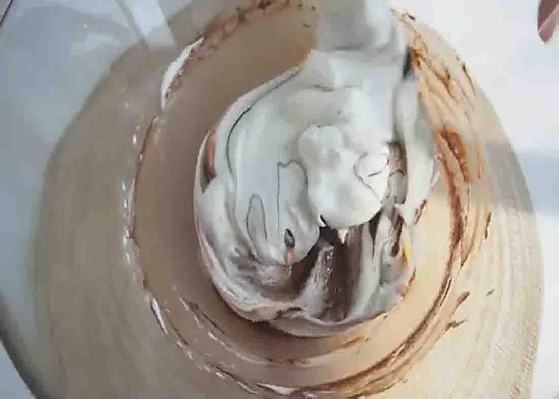 Making the bundt cake for the molten chocolate cake dessert