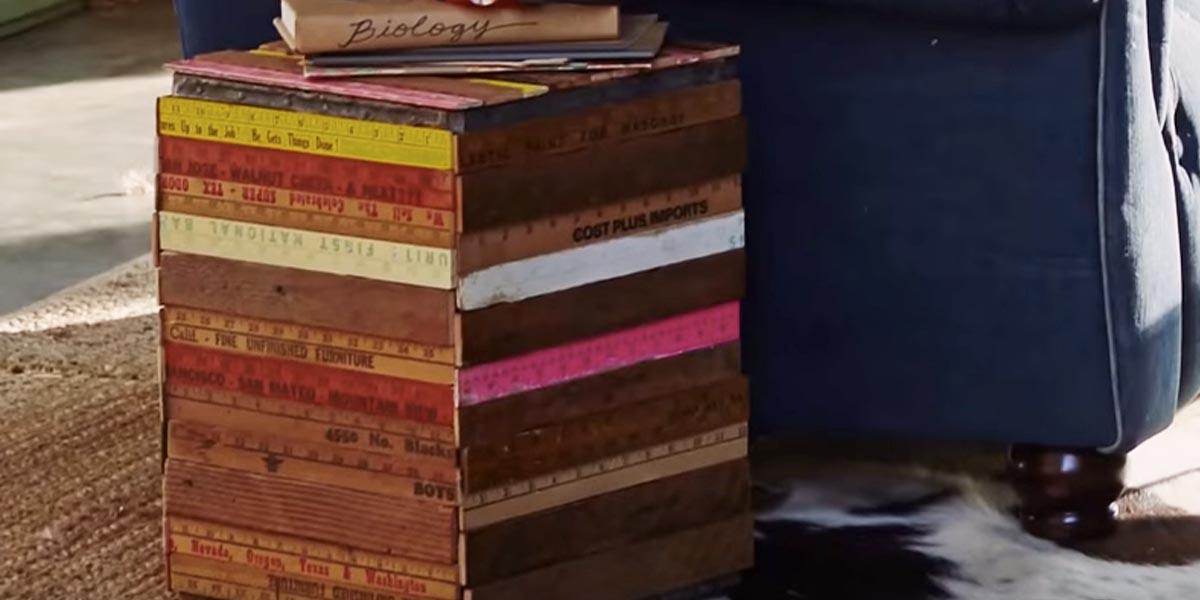 She Added The Coolest Look To Her Decor With A Ruler Table Which Is So Unique!