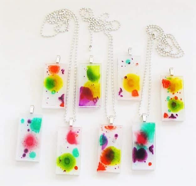 Resin and Ink Pendants, easy to fit into a free afternoon and a great fix using stuff you already have on a shelf