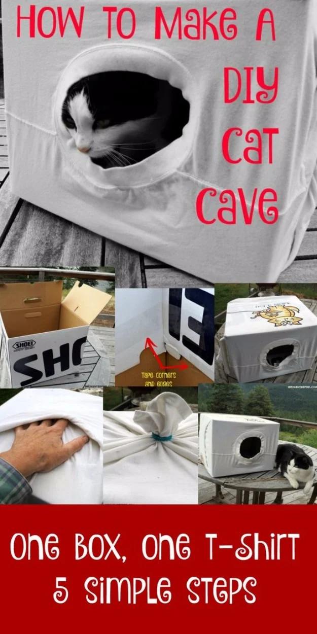 Easy DIY Cat Cave, a clever pet solution, quick enough that there is no excuse to skip it and the fix worth remembering