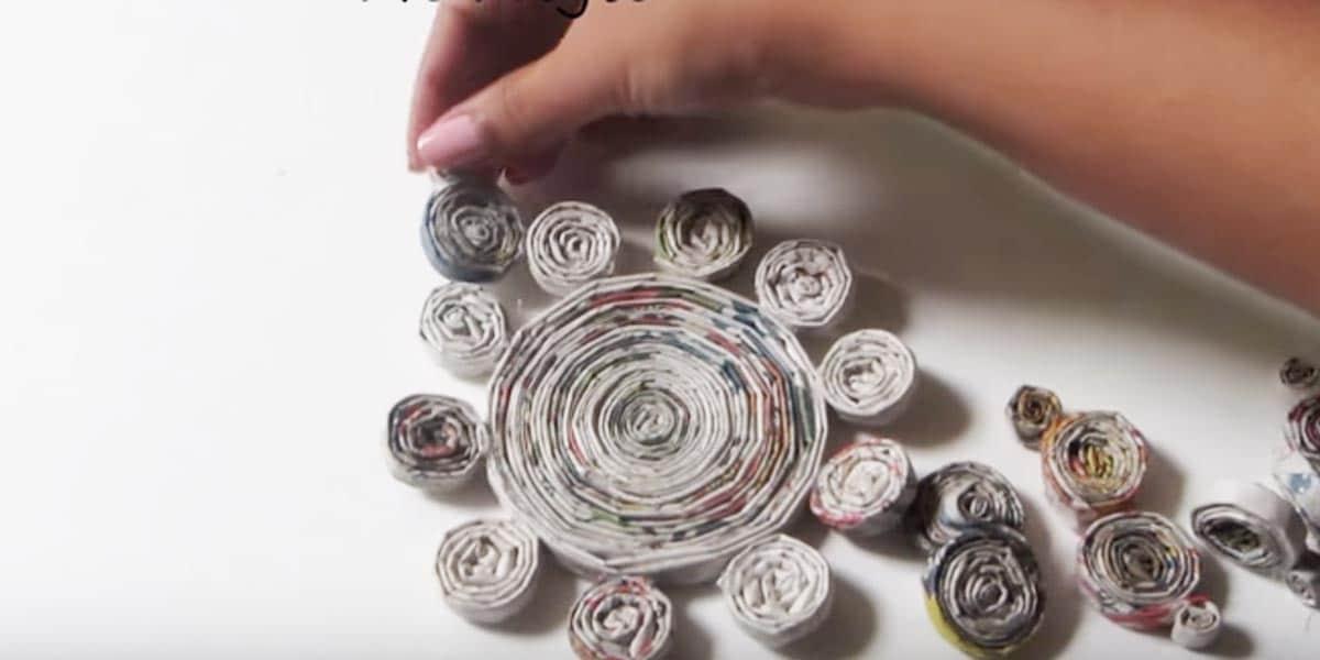She Rolls Up Strips Of Newspaper And Watch the Attractive Piece She Makes! (OUTSTANDING!)
