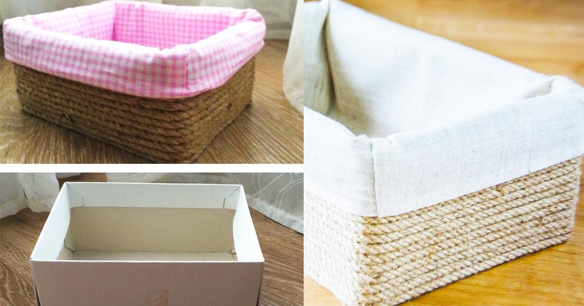 How To Make A Cardboard Organizer Box