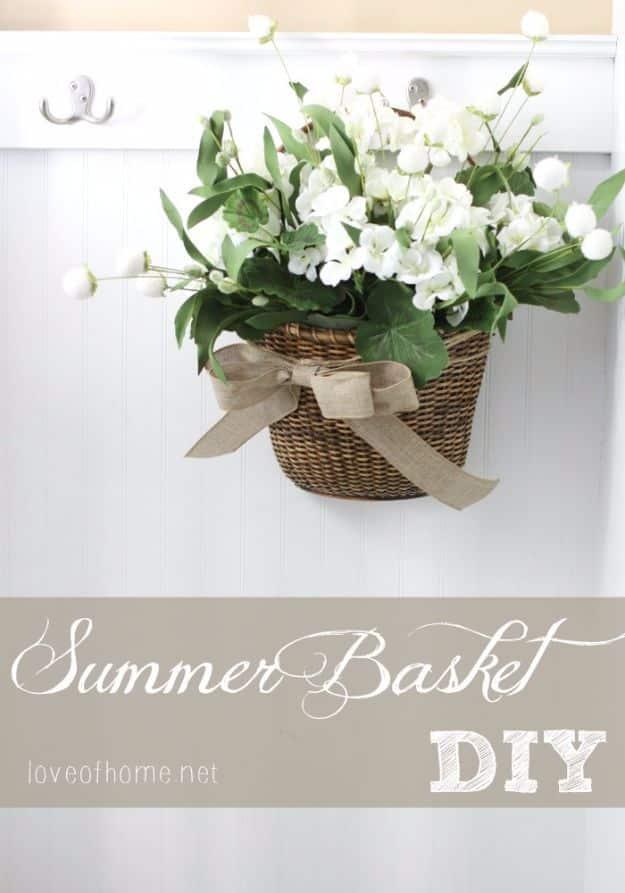Door Basket DIY, a vintage inspired element, quick enough to finish before nap time and a keepsake worth handing down