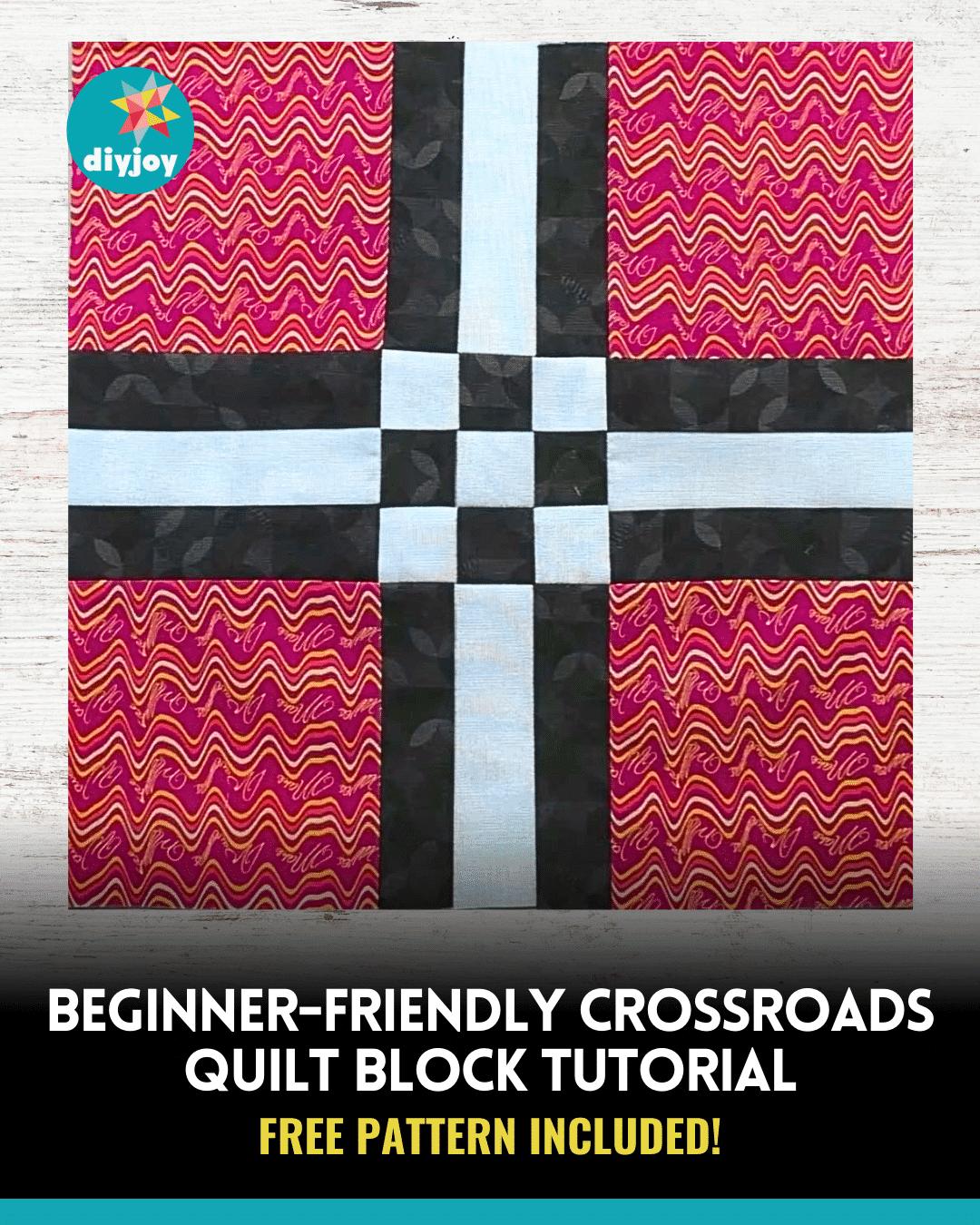 Easy Crossroads Quilt Block Tutorial For Beginners