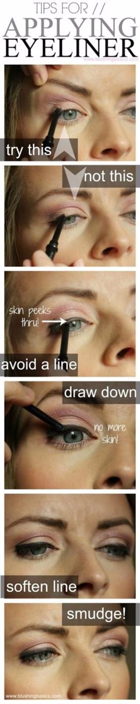 Apply Eyeliner The Right Way, a beauty routine trick, a method that saves real minutes every single day