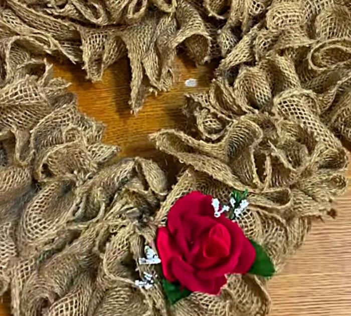 Learn to make a cute cheap quick easy Burlap Heart Wreath For Valentines Day