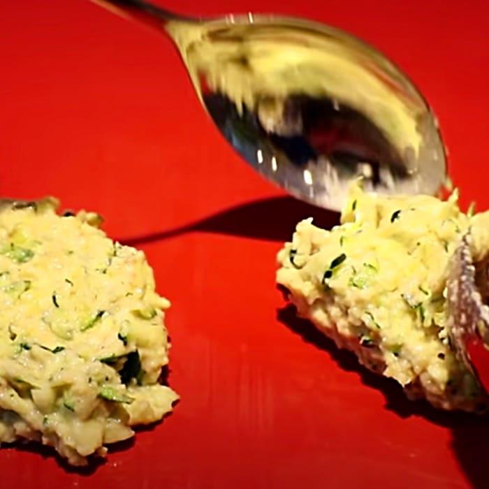 How To Make No Fry Zucchini Fritters - Oven Baked Zucchini Fritters - Easy Fritter Recipe