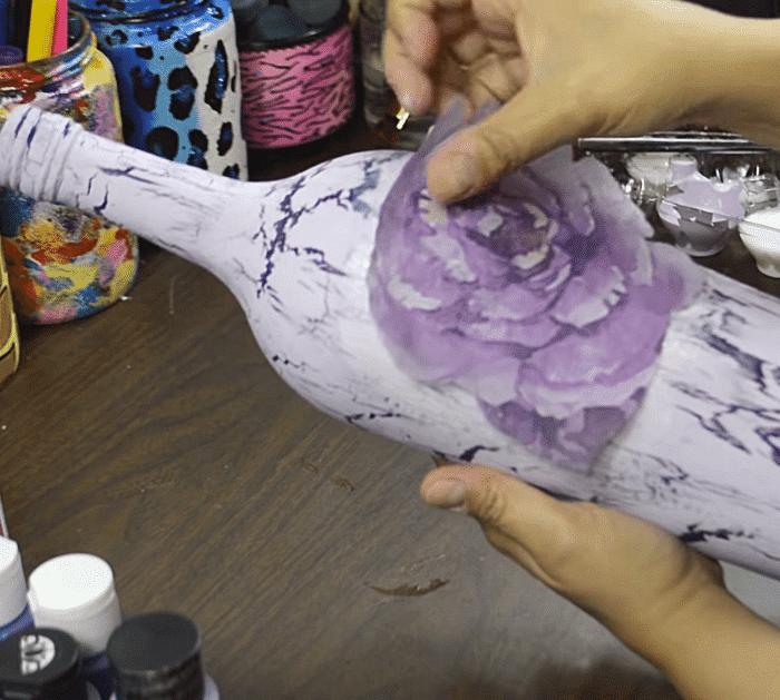 Easy Wine Bottle Decoupage Project Instructions
