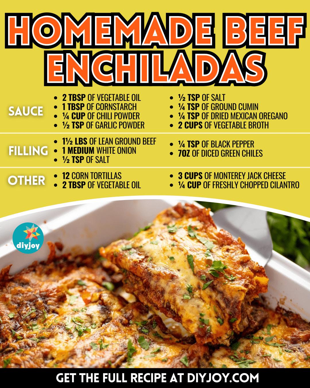 Easy Homemade Beef Enchiladas Recipe