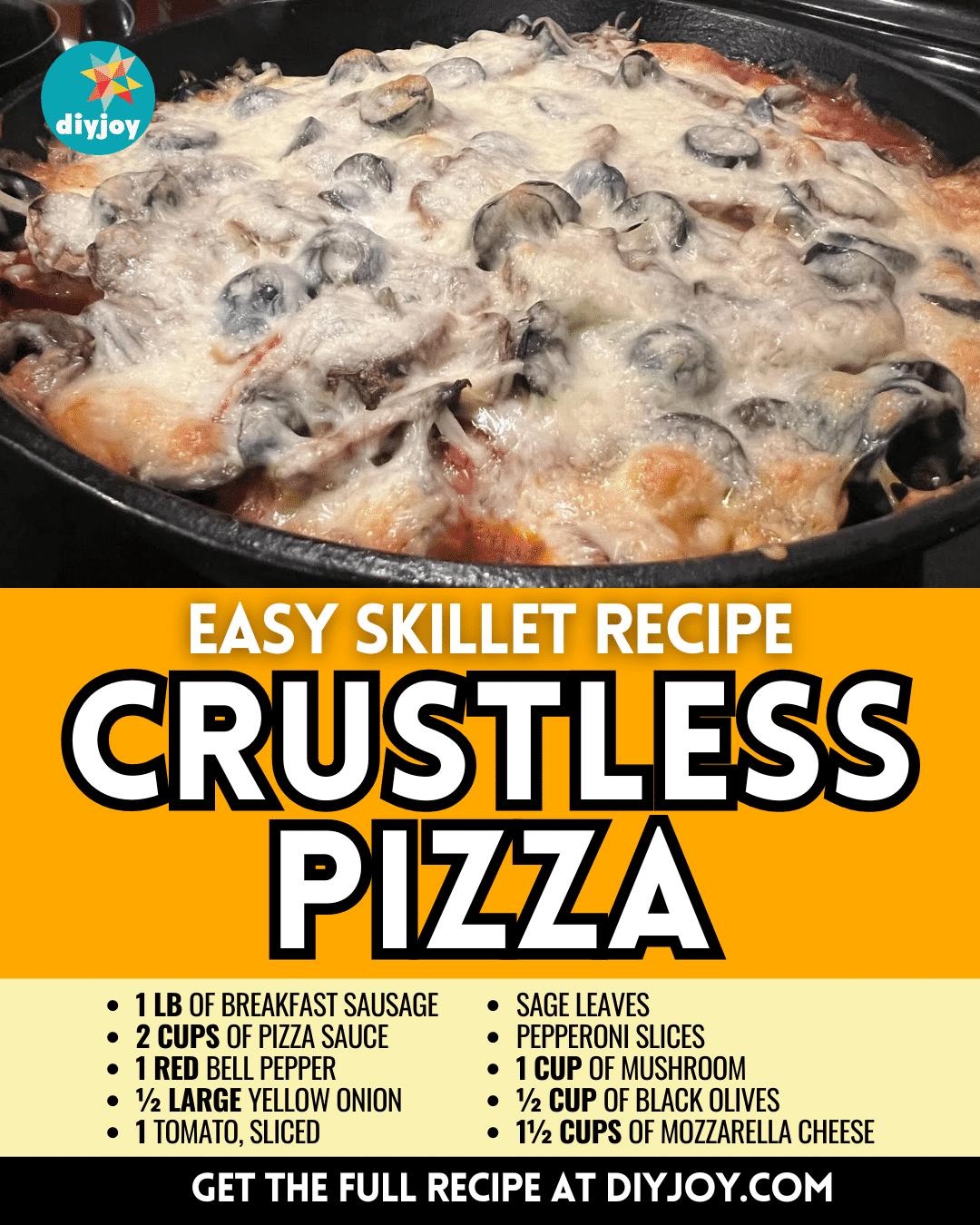 Easy Skillet Crustless Pizza Recipe