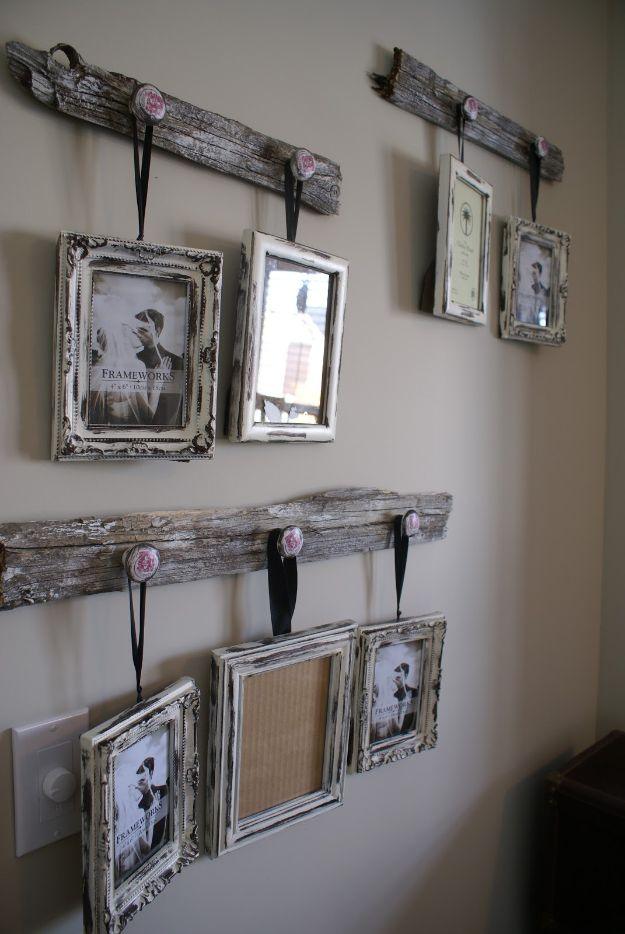 Antique Drawer Pull Picture Frame Hangers, a vintage inspired element, no special skills needed to pull this together