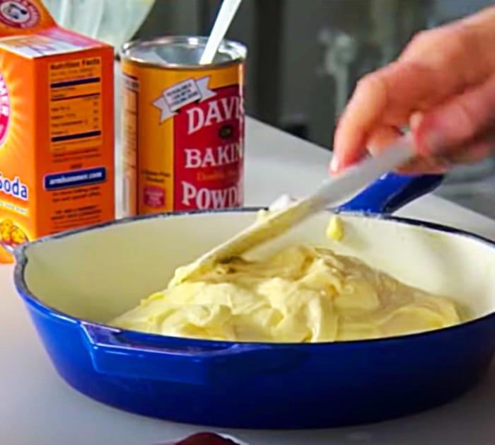 Make A Batter From Scratch To Cook A Fruit Cake In A Cast-Iron Skillet