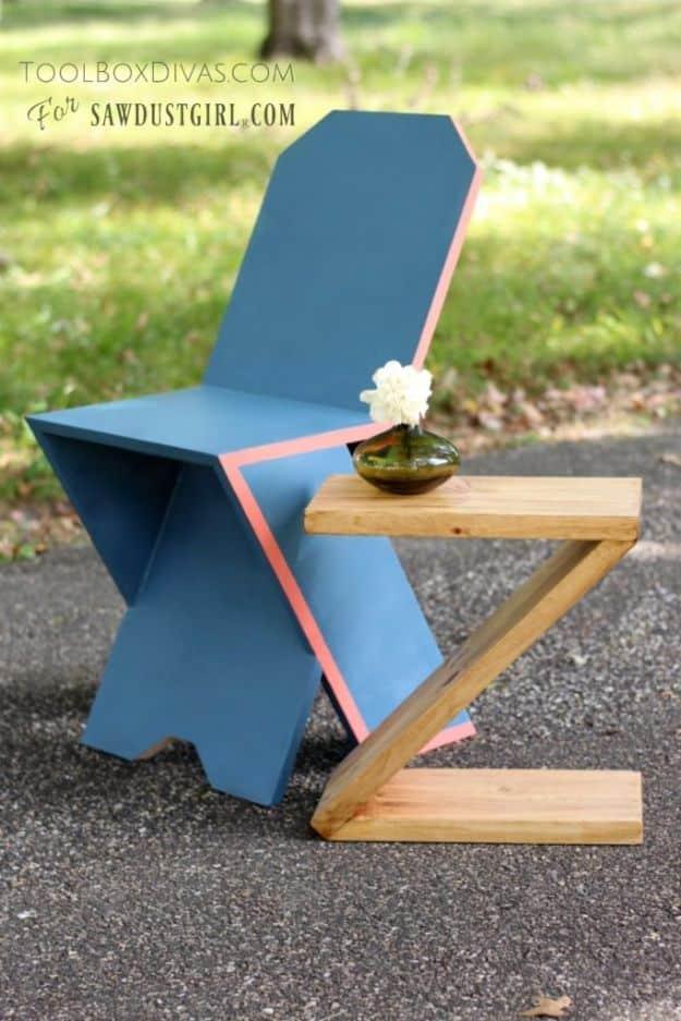 DIY Modern Z Table, quick enough to finish before nap time and a look that photographs beautifully once finished