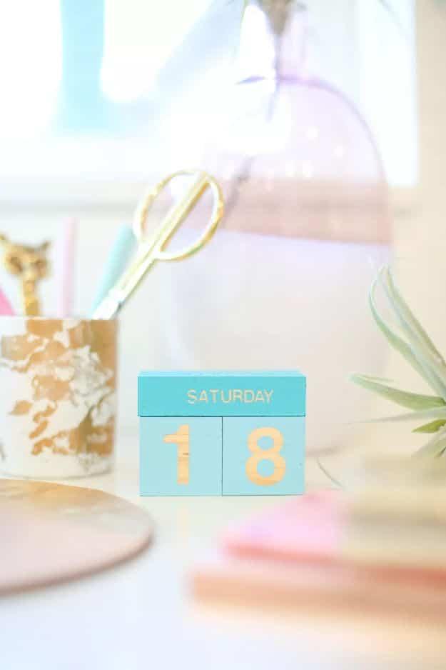 Make a Perpetual Block Calendar, one of the prettier picks from this roundup and worth recreating for the season