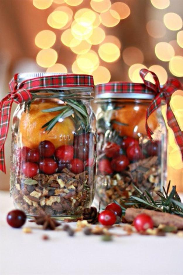 Mulling Spices Christmas In A Jar, a pretty handmade touch for winter entertaining and a favorite pick from this roundup