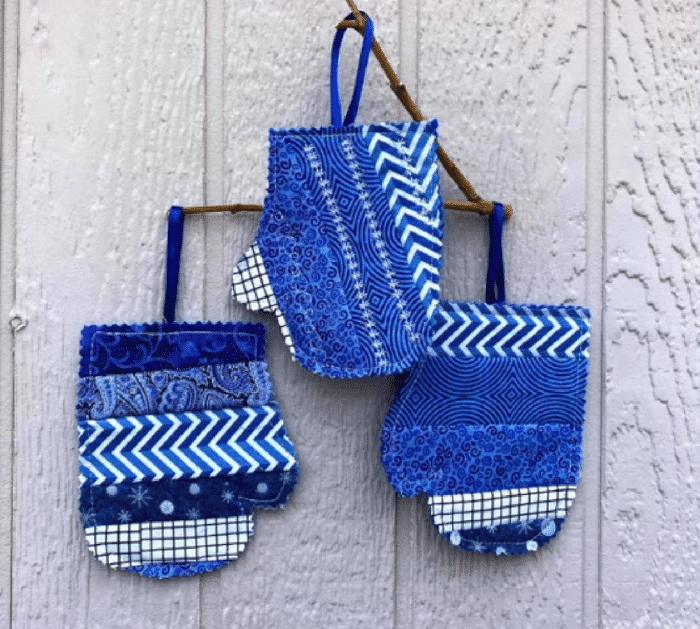 How to Make a Scrappy Mitten Ornaments
