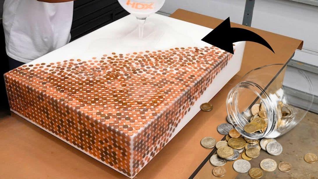 Next Level DIY Penny Table