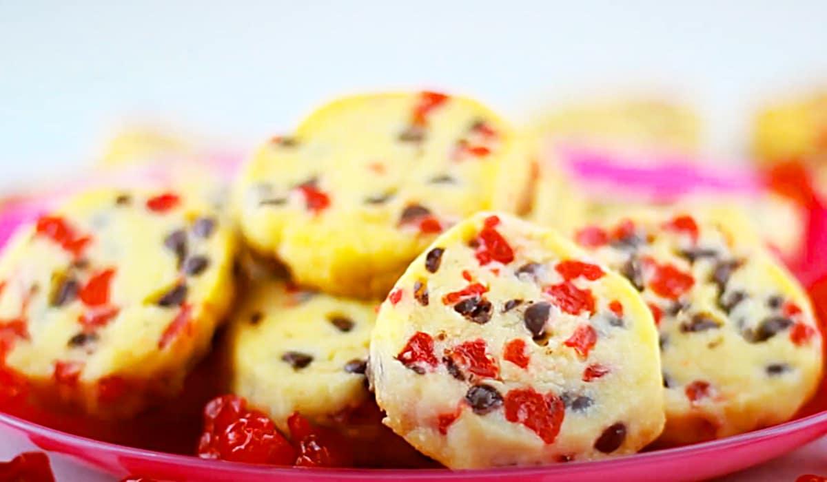 Maraschino Shortbread Chocolate Chip Cookie Recipe
