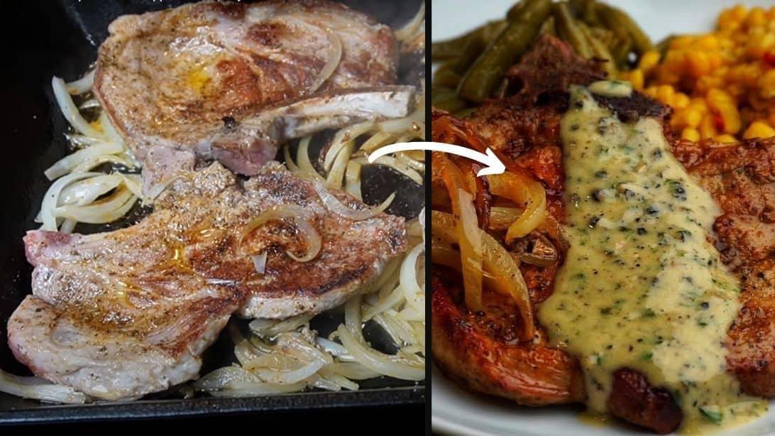 Southern Style Skillet Pork Chops & Black Pepper Sauce Recipe