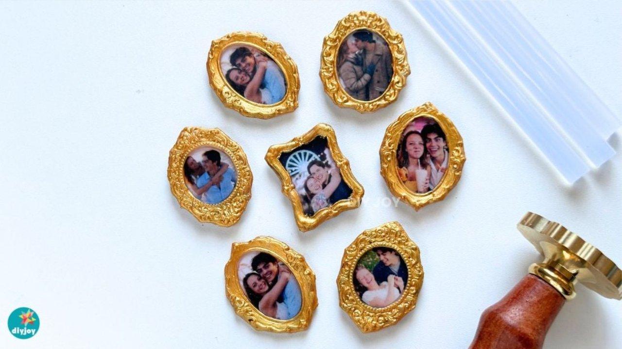 Mini Hot Glue Photo Frame Magnets