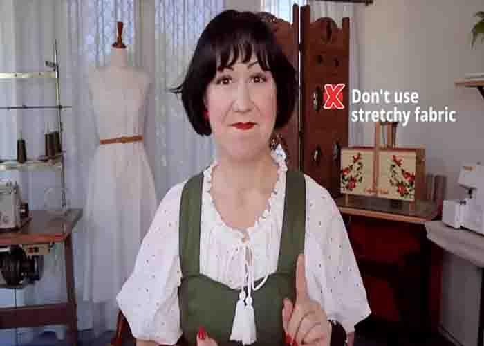 Don't use any difficult fabric when starting out in sewing
