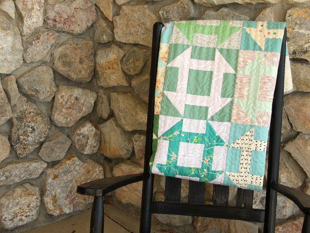 Churn Dash Quilt, a beginner quilt idea, simple enough for a first try and a satisfying finish for not much work